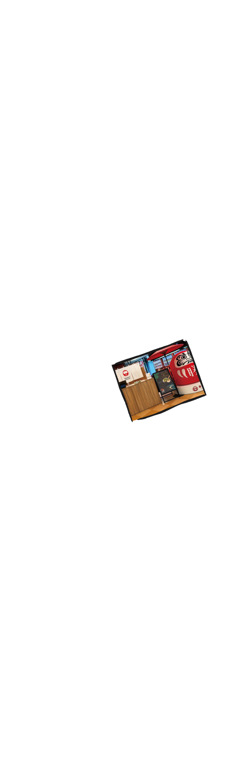 和ジェラートダルマ のれん・パネルデザイン